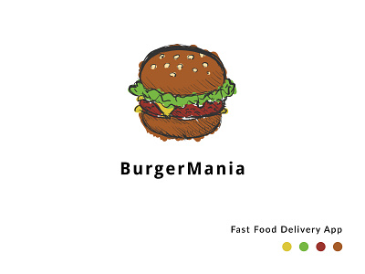 Burger Mania Logo branding design fastfood icon illustration logo logo design logo design branding on demand on demand service