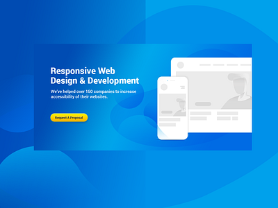 Hero section landing page Webdesign