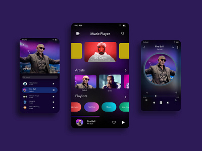 Music player app UI