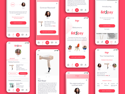 In-App Payment & Virtual Contract Concept for LETGO contract ios letgo marketplace app online payment payment method ui design user interface user research ux design