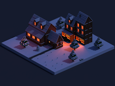 Winter feels magicavoxel