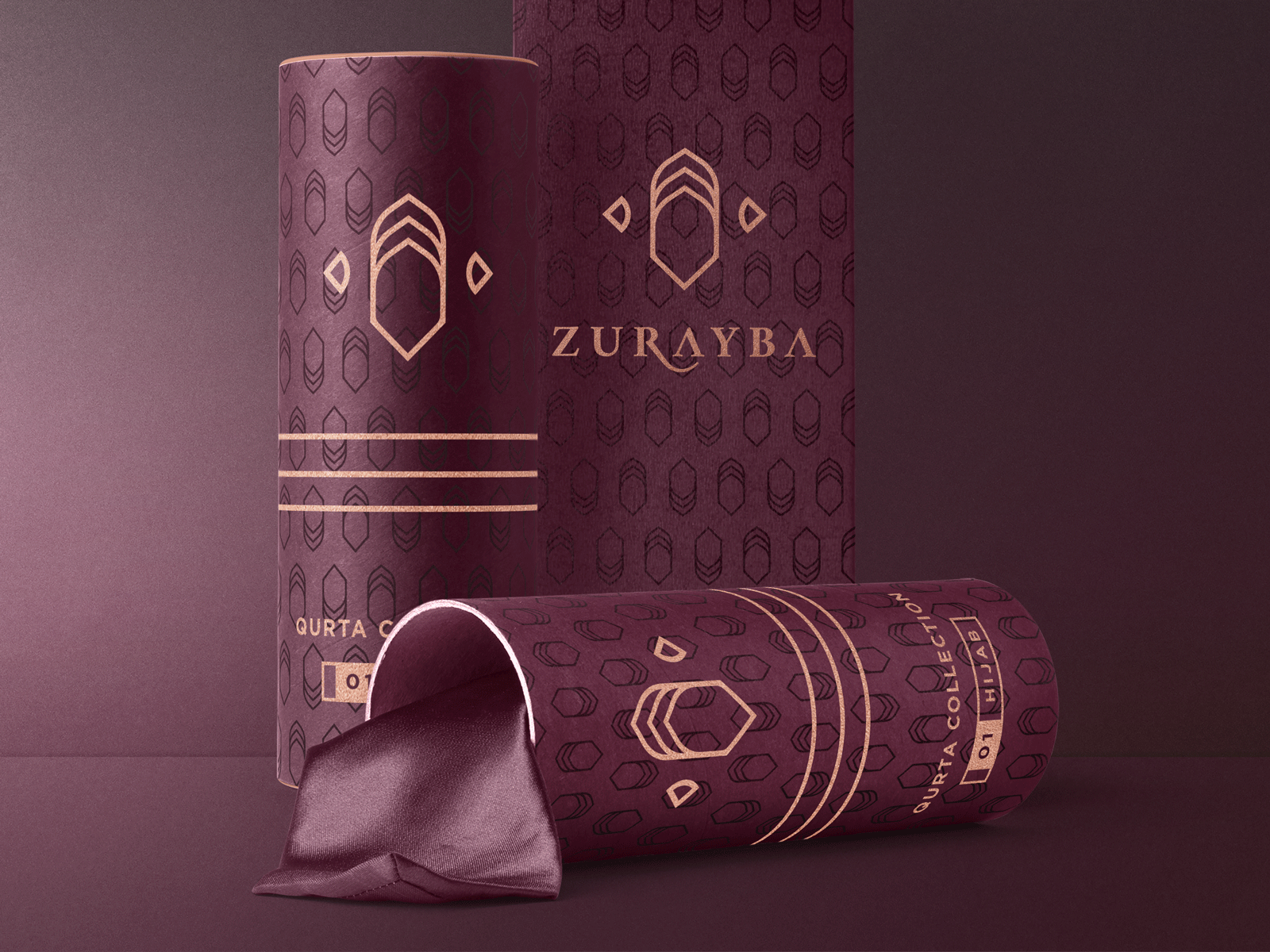 Branding & Packaging For Zurayba arabic brand identity branding design illustration jewelry logo luxury packaging pattern typography