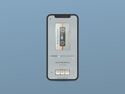 Classic Cassette Player App app application design figma metal mobile polish realism realistic retro ui