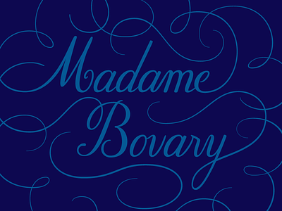 Madame Bovary lettering typography