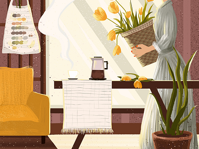 Flowers flower girl illustration ps sunshine teatime