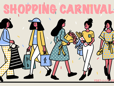 Shopping girls illustration procreate