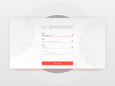 ZENdo | form & call-to-action black and white call to action form design forms grayscale inprogress minimal portfolio ux web design zendo