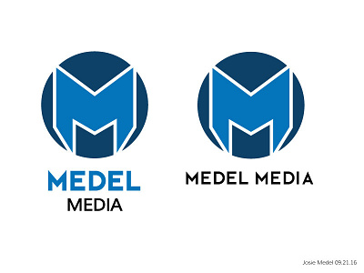 Medel Media graphic design logo mark media media mm