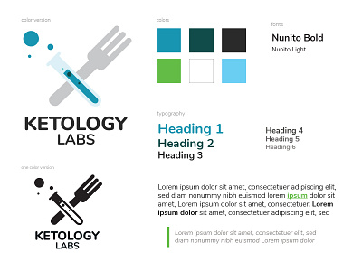 Ketology Labs Final Logo and Simple Style Guide experiments food food blog keto labs ketology labs logo style guide