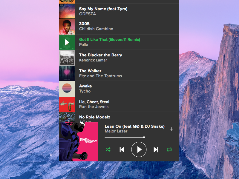 miniplayer for spotify for mac