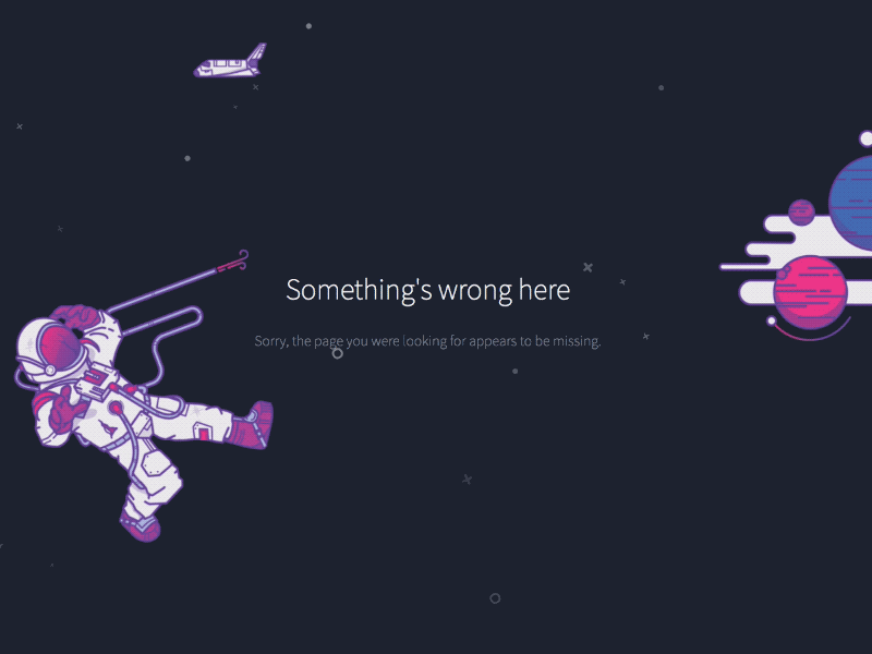 Mesosphere 404 - Lost in Space 404 animation gif gradient landing mesosphere space web website