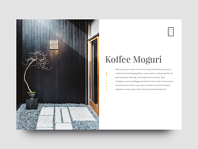 Koffee Moguri - About coffee design japan landing minimal product shopping showcase site ui ux