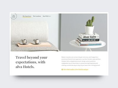Luxury Hotel - Potential Hero Layout card clean editorial grid hotel landing luxery minimal portfolio site type typography