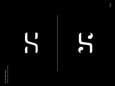 SH Monogram design logo marks monogram sh logo sh monogram sketch vector