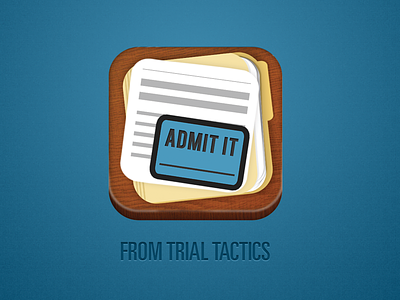 Admitit app icon illustration ipad law trial