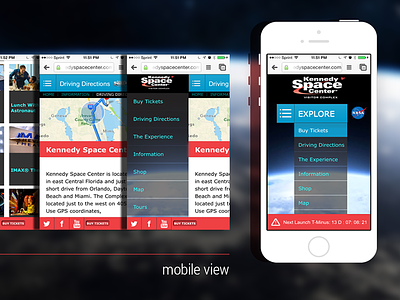 Kennedy Space Center Website kennedy space center mobile space ui uiux ux web