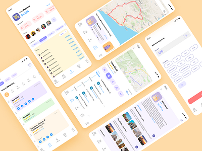 Plan travel app calendar design flat interaction design minimal mobile app design plan ui ux web