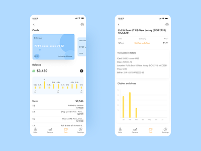 Wallet app application balance design ebanking finance fintech flat minimal mobile app design ui ux