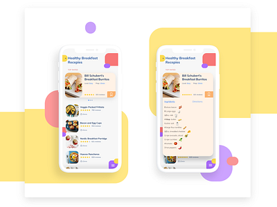 Recipes app design food minimal mobile app design ui ux