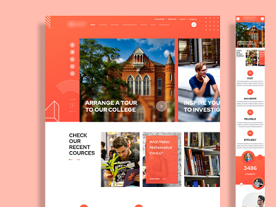 University Website branding design icon typography ui ux website