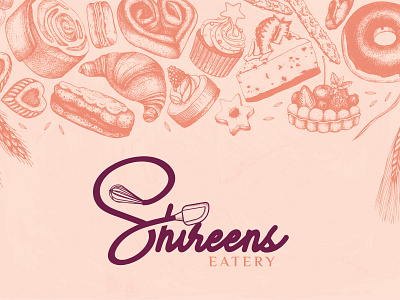 Shireens Eatery branding design flat illustration logo logo design minimal typography vector