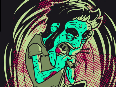 Hardcore T-shirt gore hardcore illustration jkr music t shirt zombie