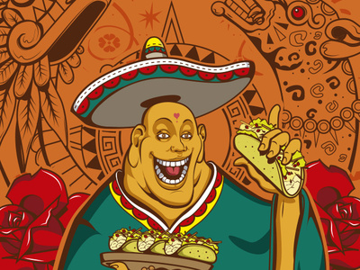 Buda Mexican buda design food illustration mexican tacos vectors