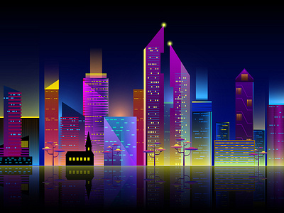 City scape outline. Vector illustration for your graphic design.