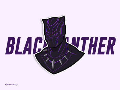 Black Panther Vector Design avengers blackpanther comics design endgame flatdesign hero illustration marvel marvelcomics movie panther sticker superhero vector vector design