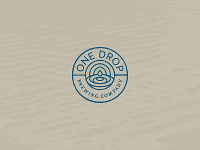 One Drop Brewing Co. beer blue branding brewery brewery branding brewery logo logo