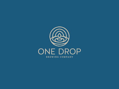 One Drop Brewing Co. beer beer branding blue brewery brewery branding drop organic ripple water