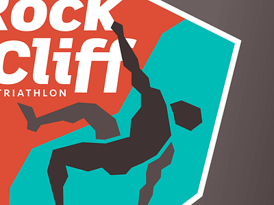 Rock Cliff Medal climb climber illustration medal triathlon