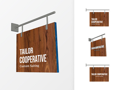 Tailor Cooperative - Sign Concepts signage sketchup