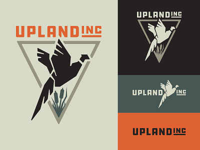 Upland Inc. Logo bird branding hunting icon logo pheasants upland