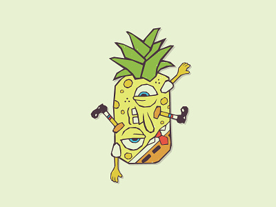 Spongebob Pineapple Pants cartoon character illustration spongebob vector