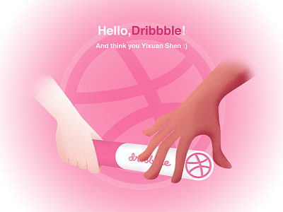 Hello,Dribbble! illustration