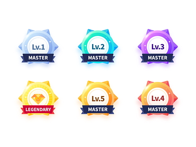 Medal rank icons icon illustration ui