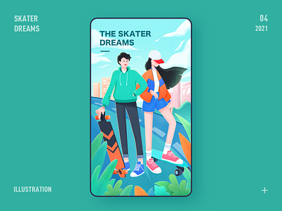 The Skater Dreams design illustration