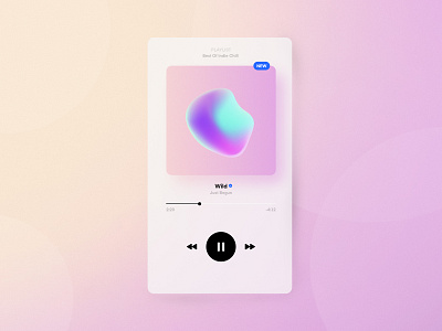 Daily UI 009 - Music Player button colors dailyui dayliui dayliui 009 design gradient gradient color musci player music ui