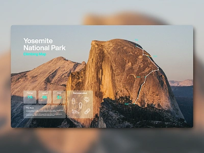 Daily UI 029 - Map climbing climbing map dailyui dailyui 029 map nature route sports user experience ux website website design yosemite