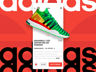 Adidas product card concept branding design typography ui ui ux ux