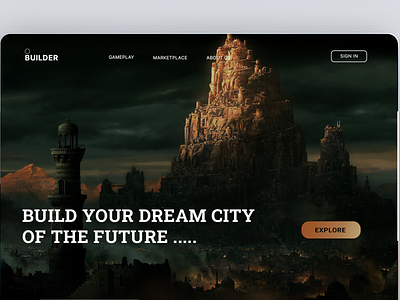 Dream City Website, Ui Ux ai artificial intelligence design gaming graphic design typography ui ux