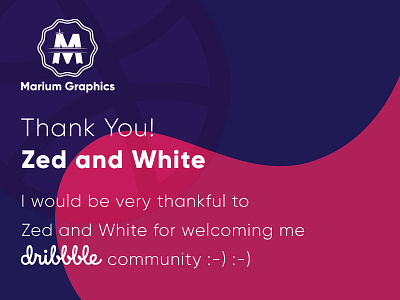 Thank You  Card To Zed And White