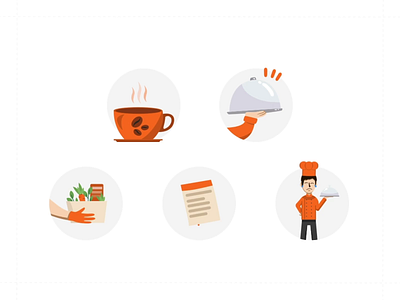 Order status - animation set 2d animation chef clean coffe contactless delivery delivery food hotels illustraiton modern orders salad smooth ui