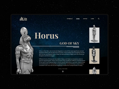 Untold animation design egypt gods interaction ui web