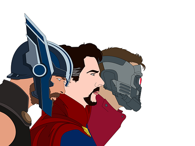 Marvel Avengers avenger character art comics design dr strange figma illustration marvel star lord thor vector vector art vector artwork