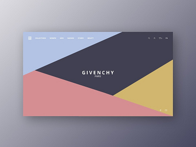 Givenchy Concept design flat ui ux web website