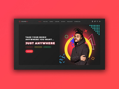 Soundme design flat ui ux web website