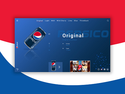 Pepsi Design Concept design flat ui ux web website