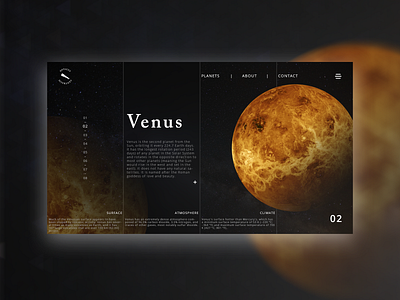Planet Encyclopedia Concept design flat ui ux web website